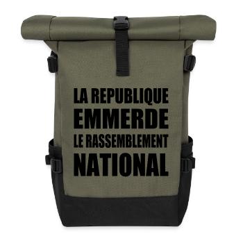 la jeunesse emmerde le rassemblement national - Sac à dos roll top - olive/noir - Devant