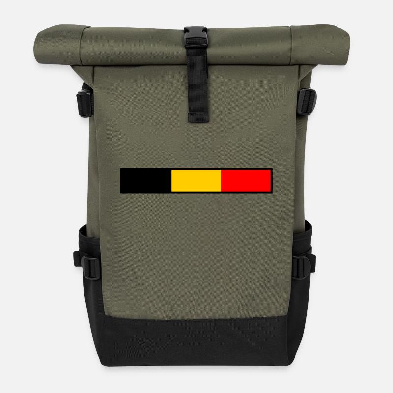 Belgien - Rolltop Rucksack - Olive/Schwarz