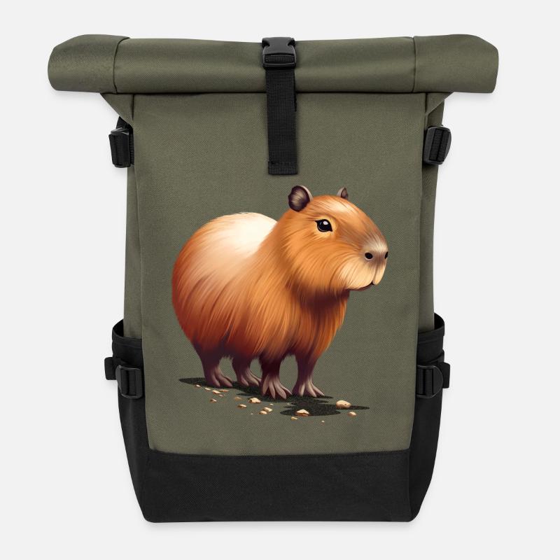 Capybara - Sac à dos roll top - olive/noir