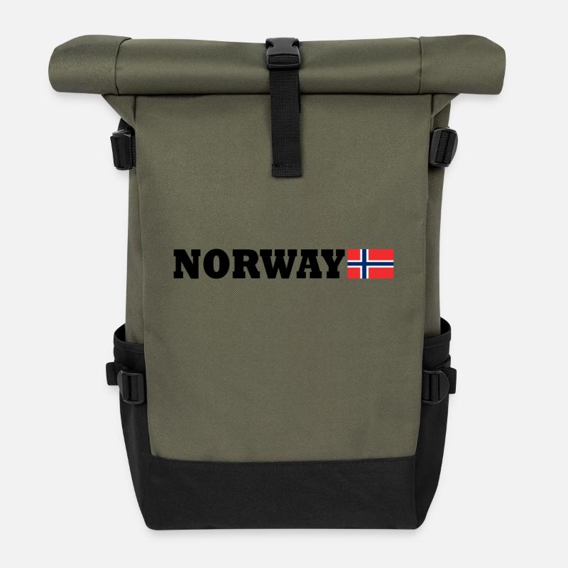 Norwegen - Rolltop Rucksack - Olive/Schwarz