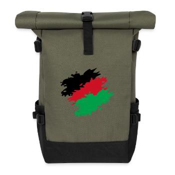 Malawi Colors Flag Flag Brush - Roll Top Backpack - olive/black - Front