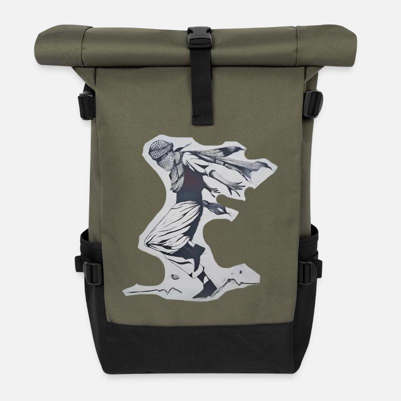 Le Danseur de la Liberté - Sac à dos roll top - olive/noir