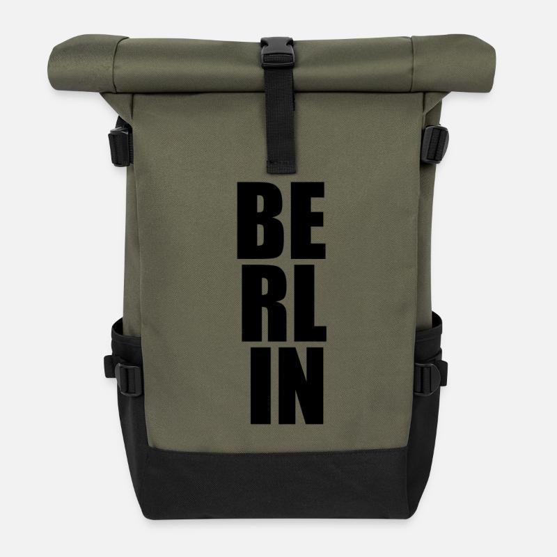 Berlin - Rolltop Rucksack - Olive/Schwarz
