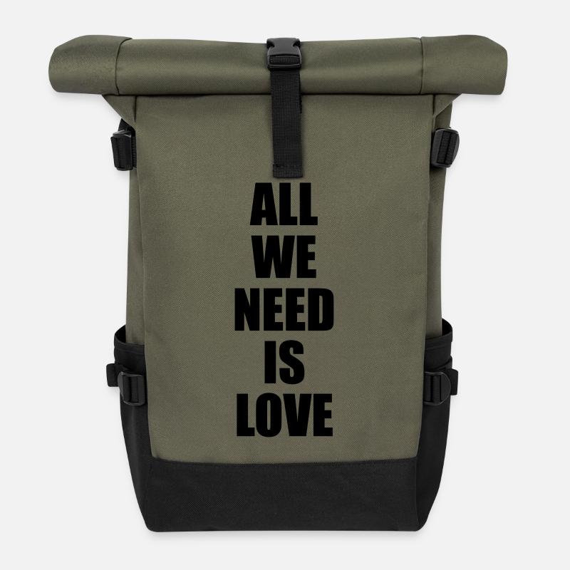 CANSERBERO ALLE VECTORIZADA - Rolltop Rucksack - Olive/Schwarz