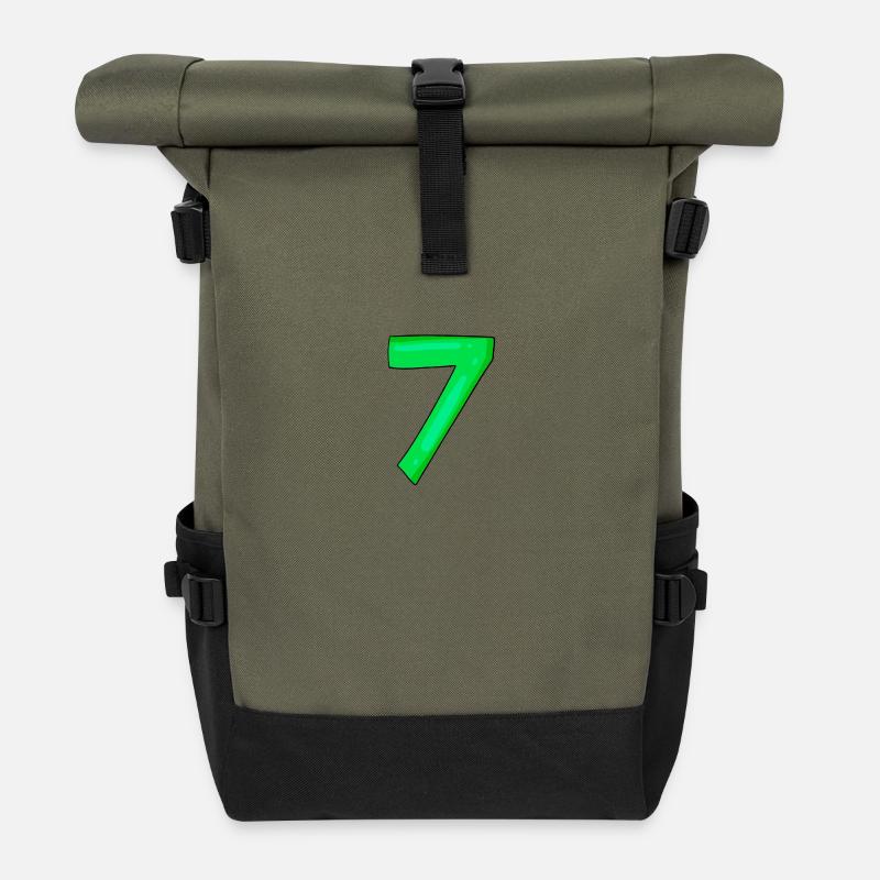 7 - Rolltop Rucksack - Olive/Schwarz