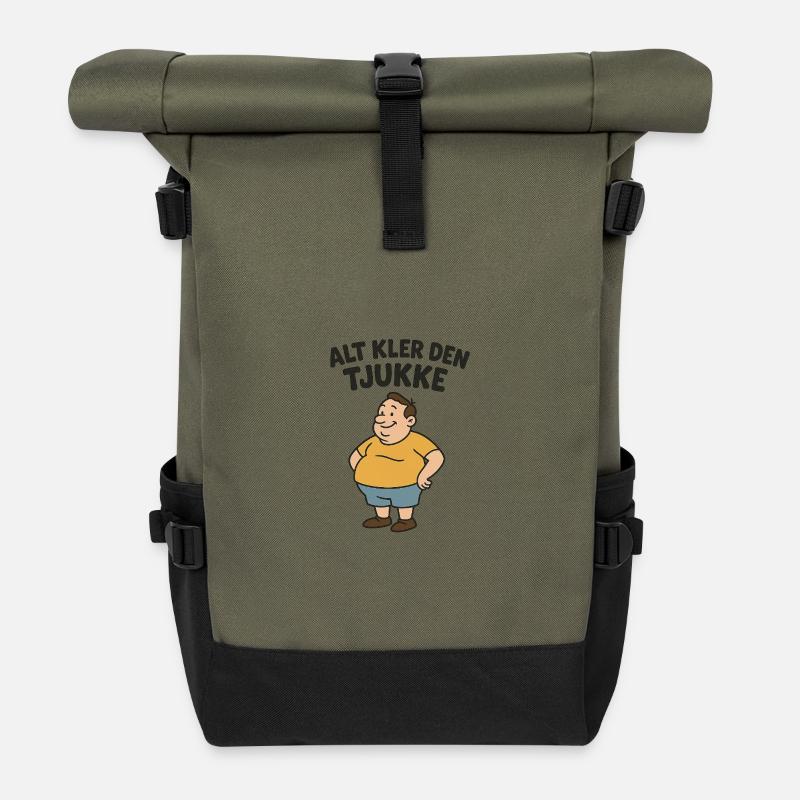 Dem Dicken steht alles - Rolltop Rucksack - Olive/Schwarz