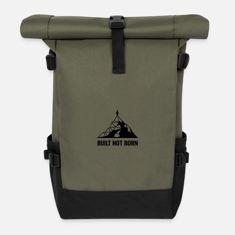 Built Not Born Peak - Rolltop Rucksack - Olive/Schwarz