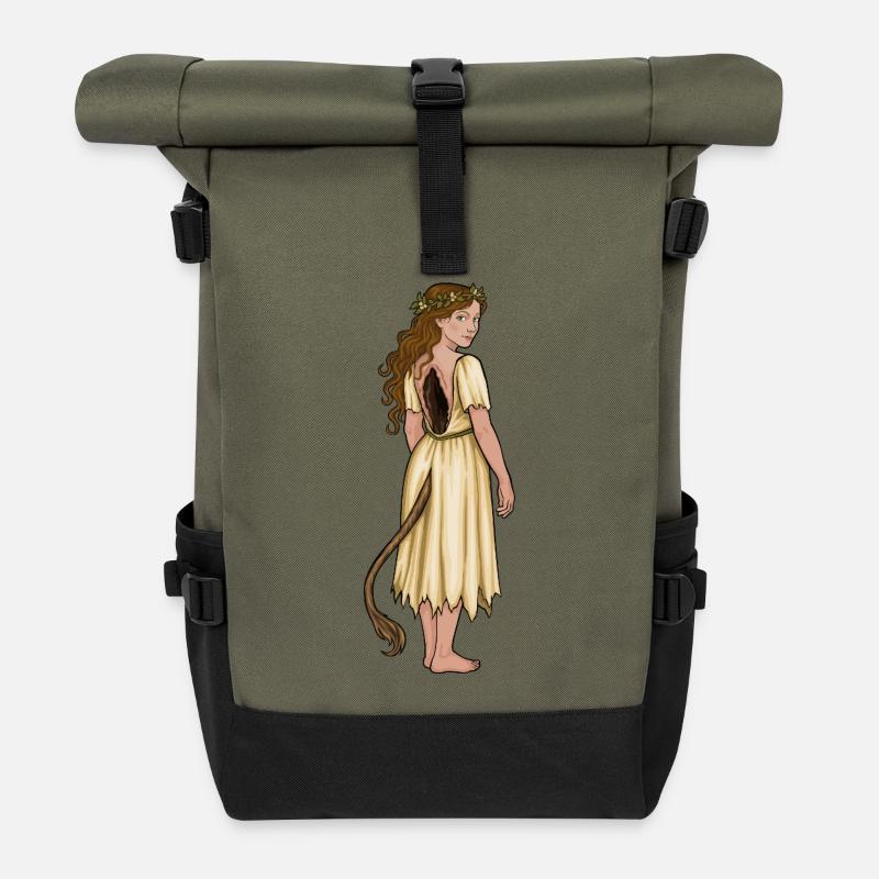 Waldhirsch - Rolltop Rucksack - Olive/Schwarz