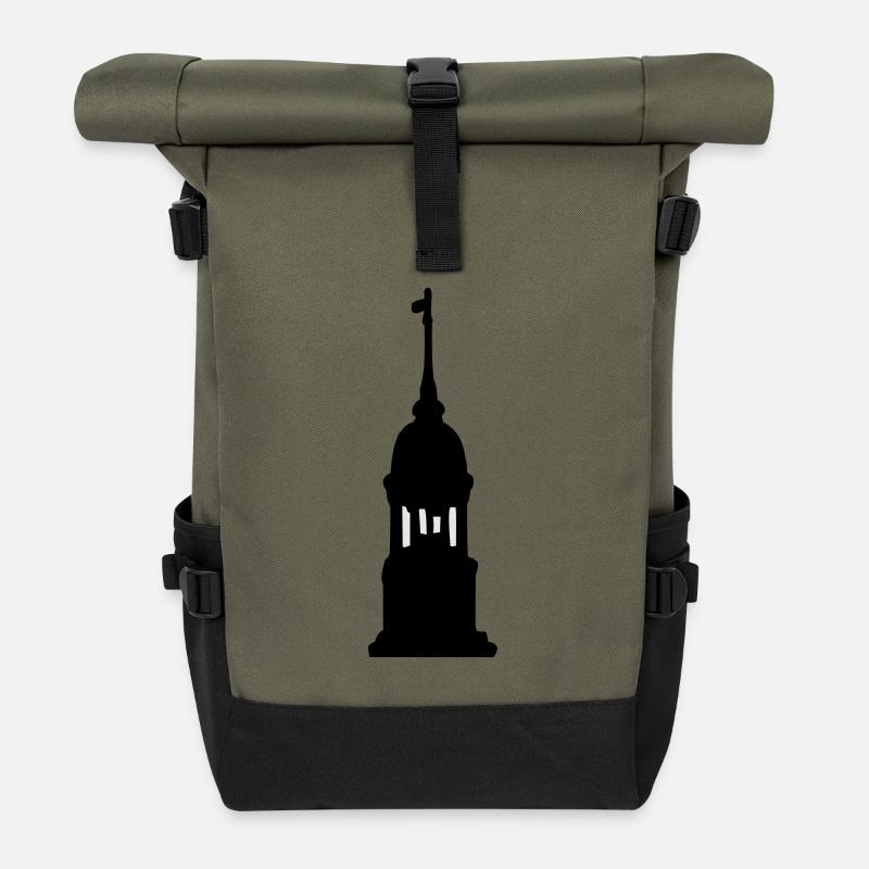 Hamburger Michel Hamburg - Rolltop Rucksack - Olive/Schwarz