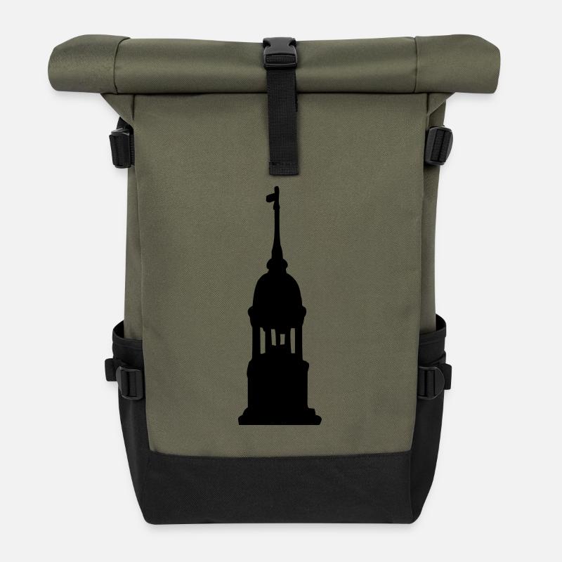 Hamburger Michel Hamburg - Rolltop Rucksack - Olive/Schwarz