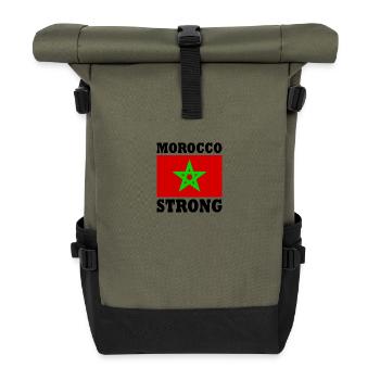 Morocco strong maroc - Sac à dos roll top - olive/noir - Devant