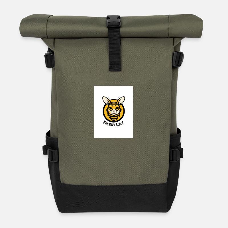 Freeky Cat catsbee - Rolltop Rucksack - Olive/Schwarz