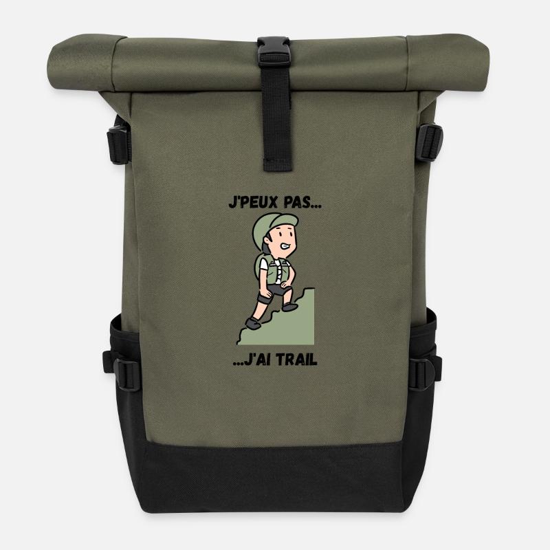 J'peux pas j'ai Trail - Sac à dos roll top - olive/noir