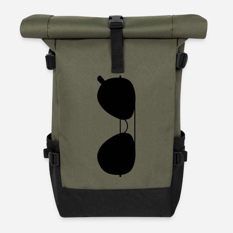Sonnenbrille - Rolltop Rucksack - Olive/Schwarz