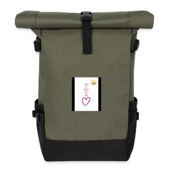 Urlaub - Rolltop Rucksack - Olive/Schwarz - Vorne