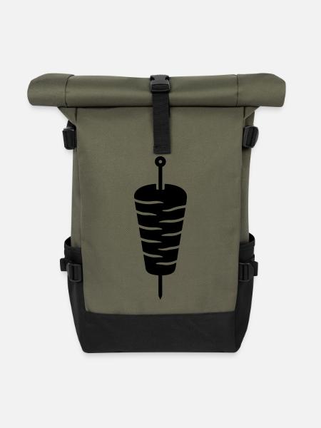 Döner Purismus - Rolltop Rucksack - Olive/Schwarz