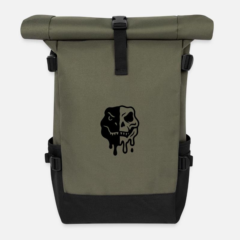 Dinoarmy_Rex - Sac à dos roll top - olive/noir