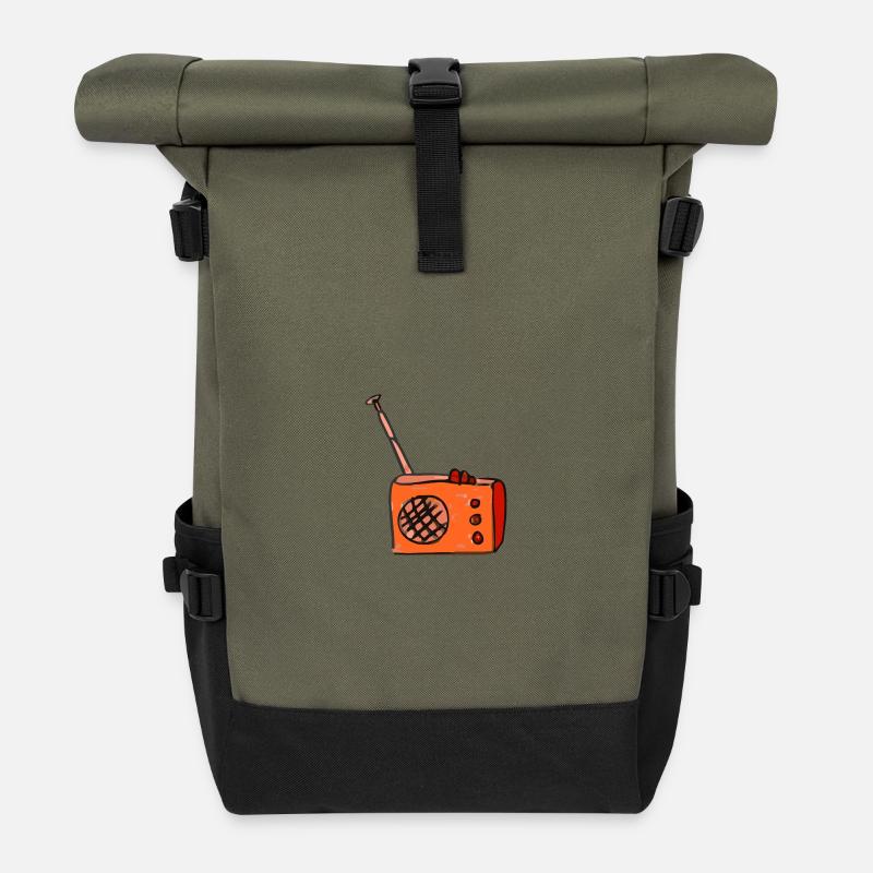 radio - Rolltop Rucksack - Olive/Schwarz