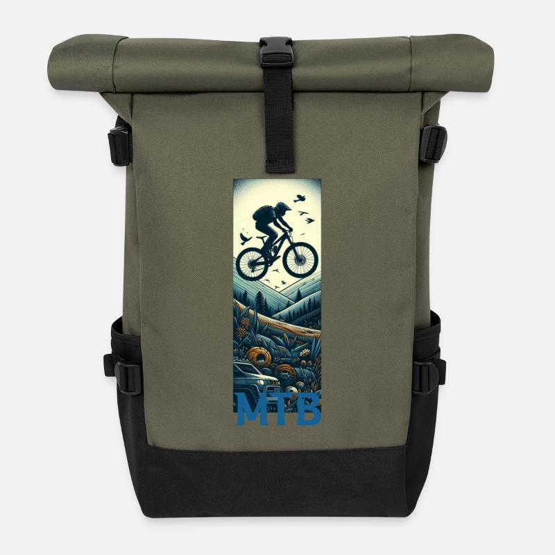 Mtb - Rolltop Rucksack - Olive/Schwarz