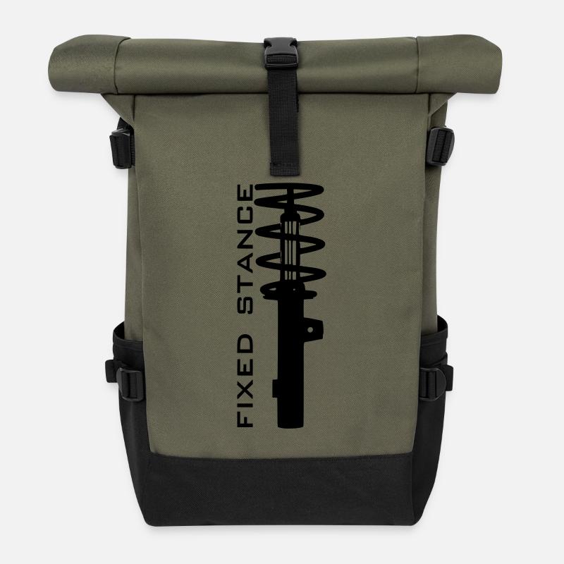FIXED STANCE - Rolltop Rucksack - Olive/Schwarz