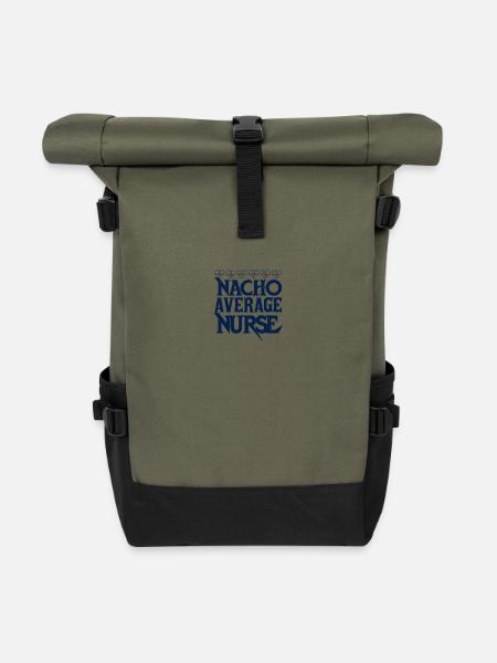 Nacho Average Krankenschwester - Rolltop Rucksack - Olive/Schwarz