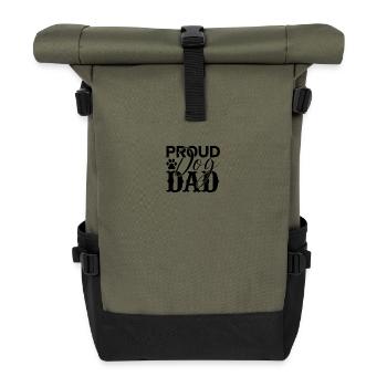 Stolzer Hundepapa - Rolltop Rucksack - Olive/Schwarz - Vorne