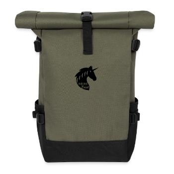 Unicorns exist Unicorn - Roll Top Backpack - olive/black - Front