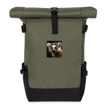 Lémuriens à queue annelée réaliste lémurien à queue annelée - Sac à dos roll top - olive/noir - Devant