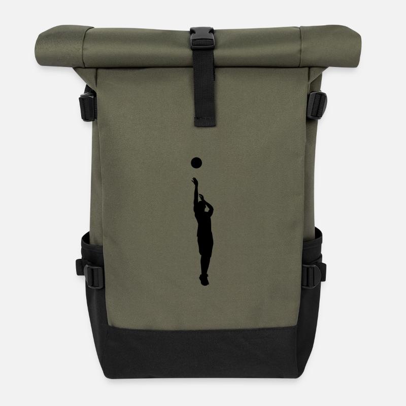 Basketball - Rolltop Rucksack - Olive/Schwarz