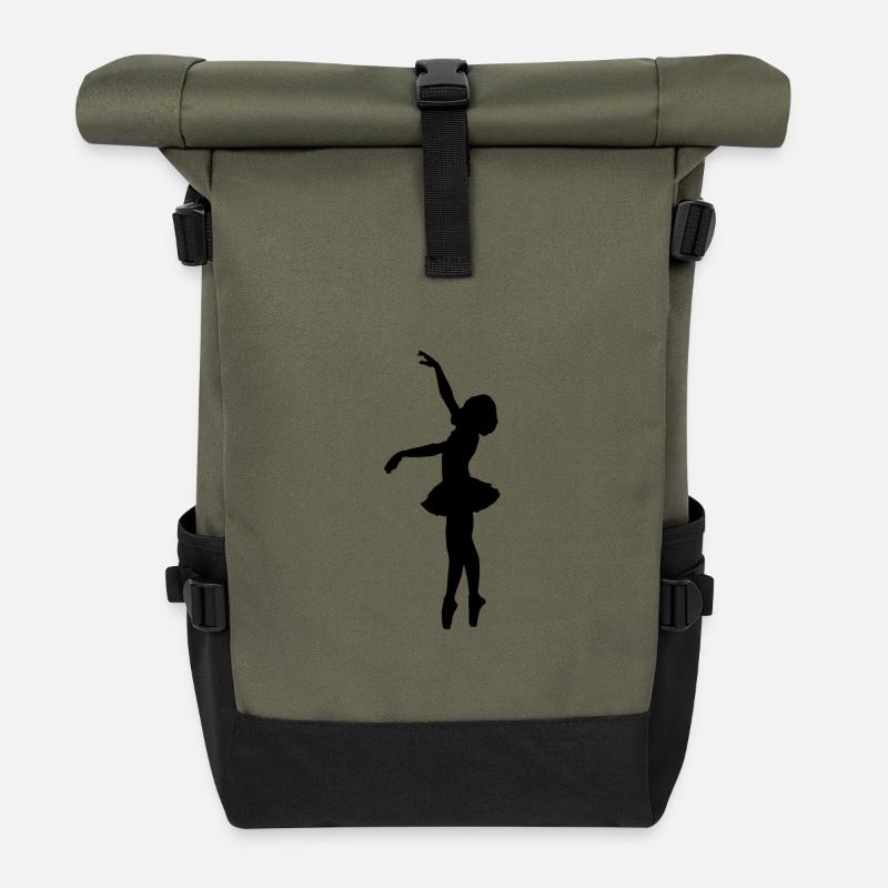 ballerina - Roll Top Backpack - olive/black