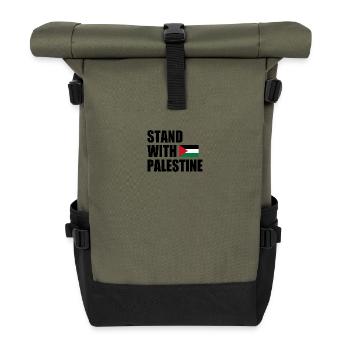 Stand with palestine - Roll Top Backpack - olive/black - Front