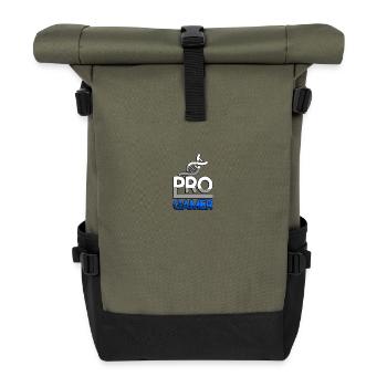 PRO GAMER (Blau) + DNA - Gaming - Rolltop Rucksack - Olive/Schwarz - Vorne