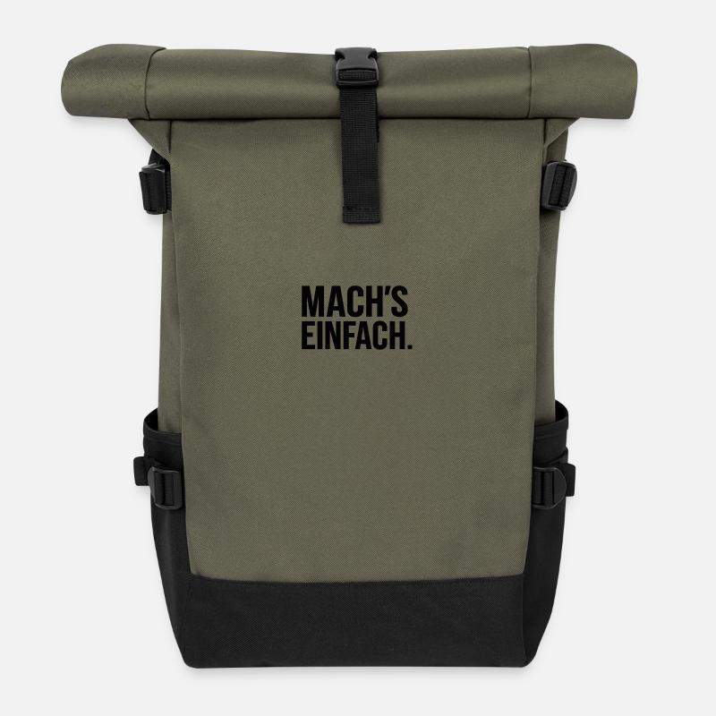 Mach einfach - Rolltop Rucksack - Olive/Schwarz
