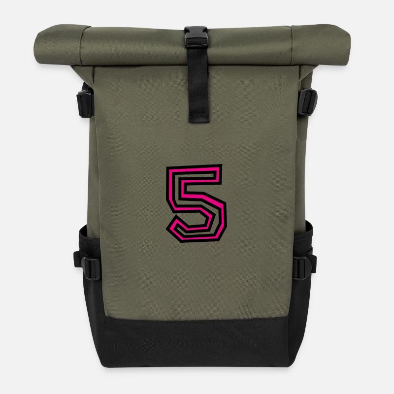 5 - Sac à dos roll top - olive/noir