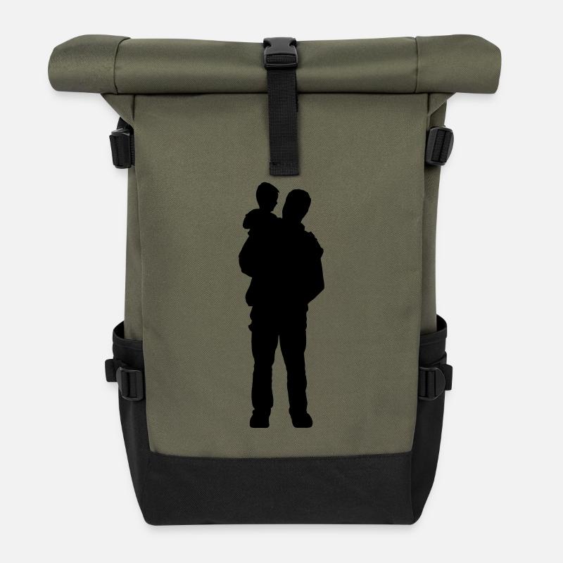 Vater und Sohn - Rolltop Rucksack - Olive/Schwarz