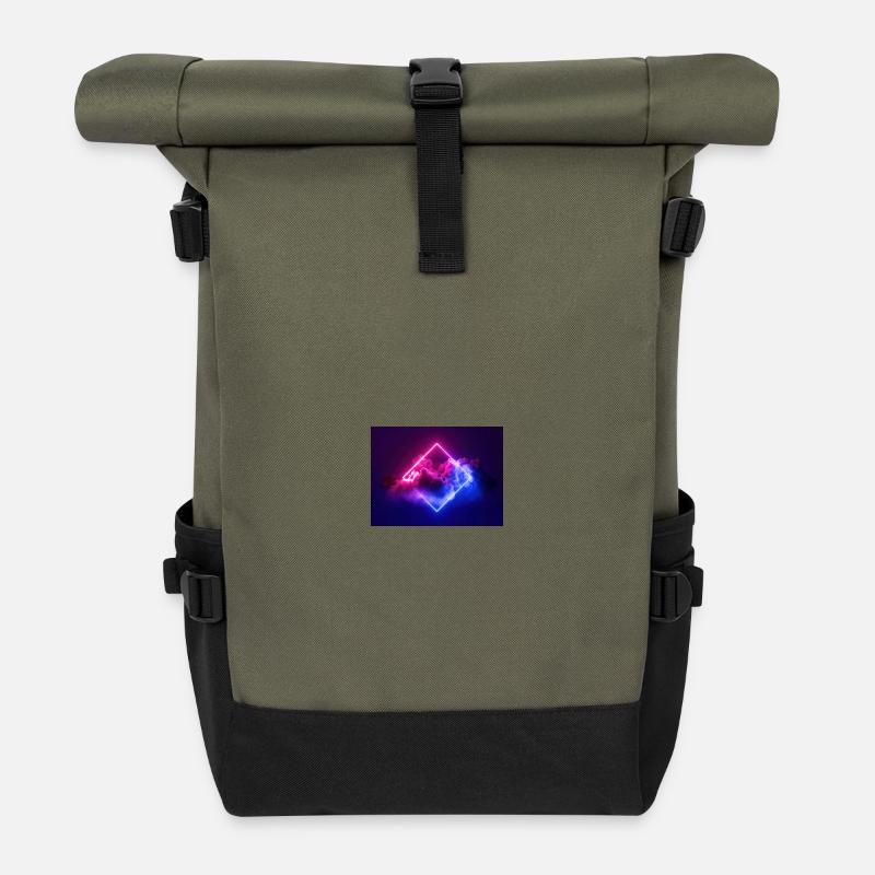 Neon Wolke Diamant - Rolltop Rucksack - Olive/Schwarz