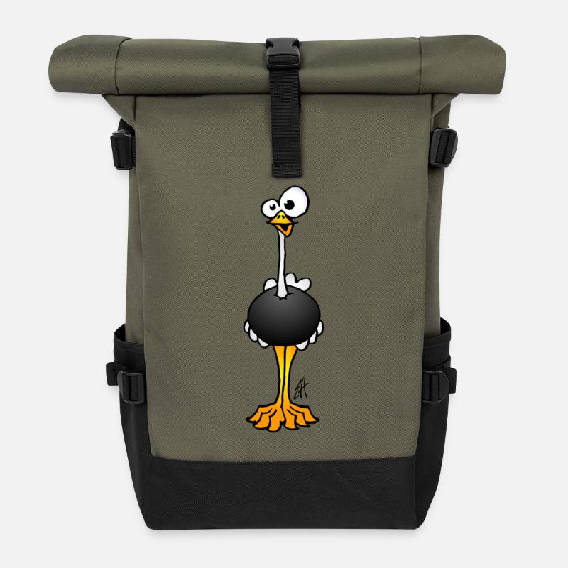 Strauß - Rolltop Rucksack - Olive/Schwarz