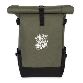 Super Baker Papas Club Dad bakes best - Roll Top Backpack - olive/black - Front