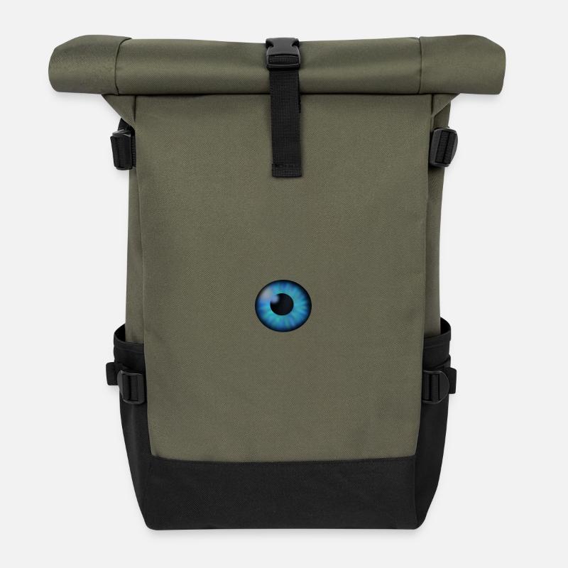 eye - Roll Top Backpack - olive/black
