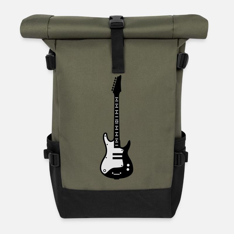 Gitarre - Rolltop Rucksack - Olive/Schwarz