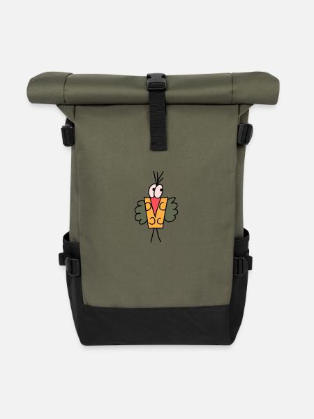 Schobbti Gelb - Rolltop Rucksack - Olive/Schwarz