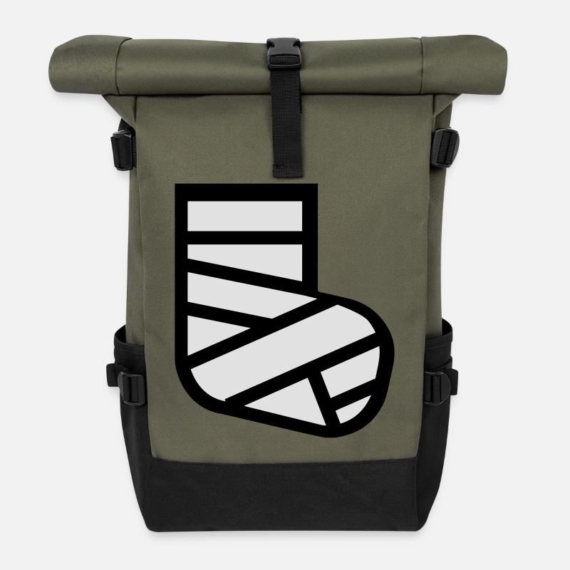 6061912 127146998 Beinbruch - Rolltop Rucksack - Olive/Schwarz
