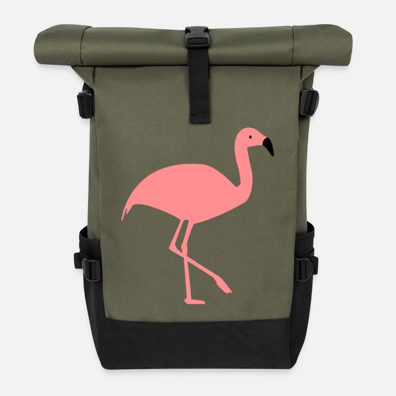 Flamingo - Sac à dos roll top - olive/noir