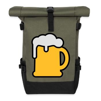 Bierkrung | Beer Mug - Sac à dos roll top - olive/noir - Devant