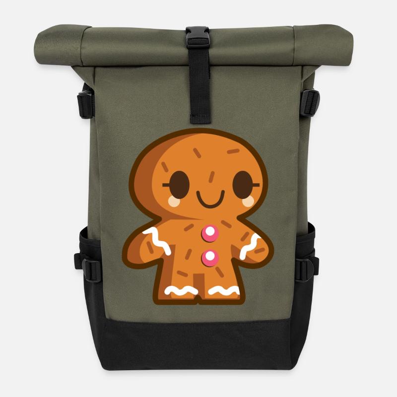 Lebkuchen - Rolltop Rucksack - Olive/Schwarz