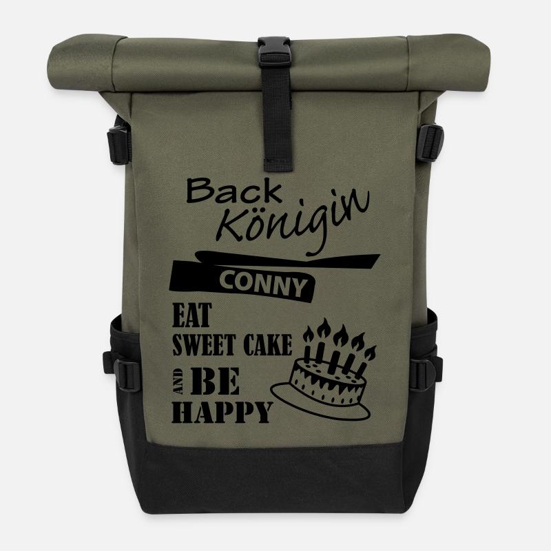 Backkönigin Conny - Rolltop Rucksack - Olive/Schwarz