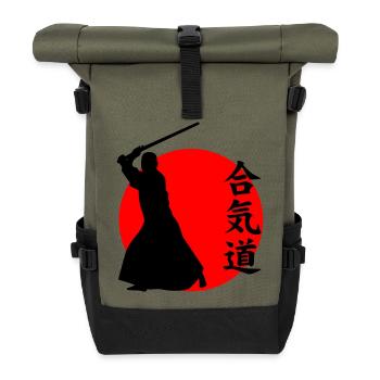 Aikido - Rolltop Rucksack - Olive/Schwarz - Vorne