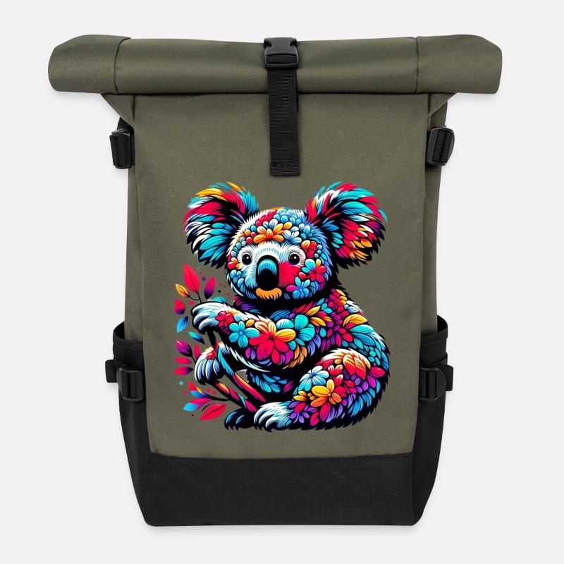 Koala - Rolltop Rucksack - Olive/Schwarz