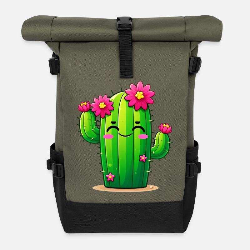 Kaktus - Rolltop Rucksack - Olive/Schwarz