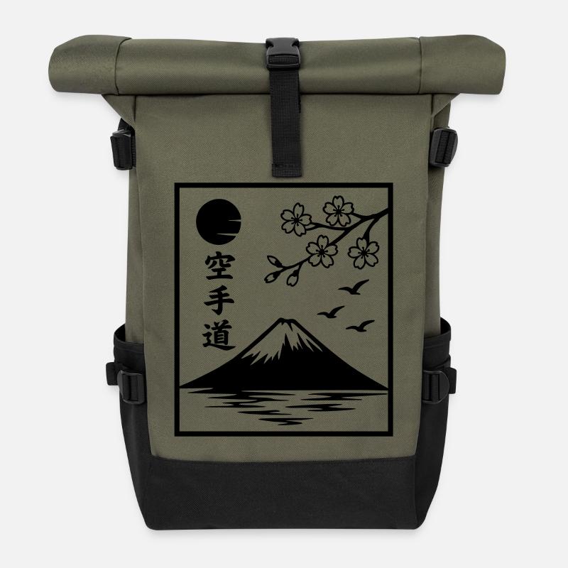 Katate Paysage - Sac à dos roll top - olive/noir